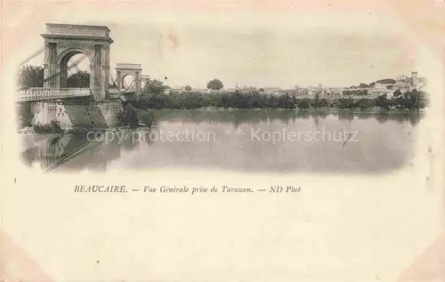 AK / Ansichtskarte Beaucaire  NIMES 30 Gard Vue générale prise de Tarascon Pont