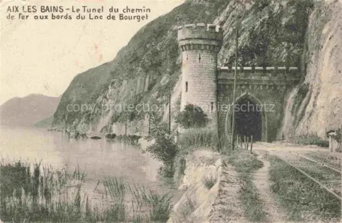 AK / Ansichtskarte AIX-LES-BAINS Chambery 73 Savoie Tunel du chemin de fer aux bords du Lac de Bourget