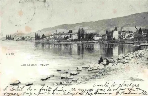 AK / Ansichtskarte VEVEY VD Aux bords du Lac Léman
