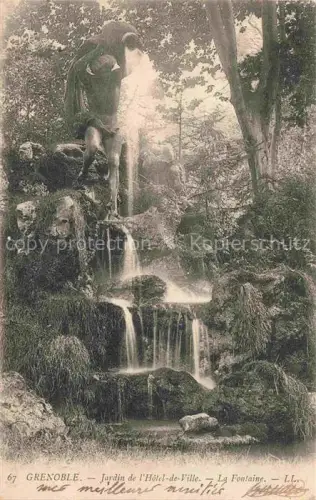 AK / Ansichtskarte GRENOBLE 38 Isere Jardin de l'Hôtel de Ville la fontaine