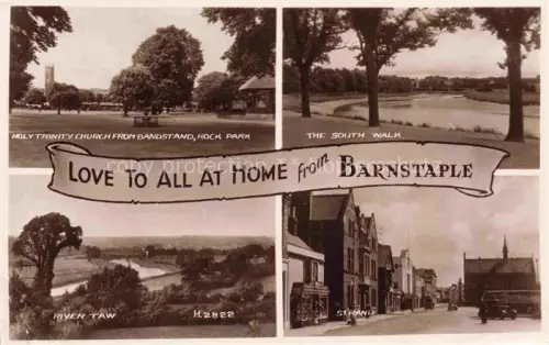 AK / Ansichtskarte Barnstaple Devon UK River taw Park South Walk Strand