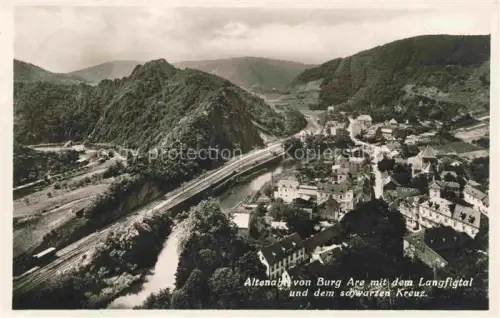 AK / Ansichtskarte Altenahr Ahrweiler Rheinland-Pfalz Blick von der Burg Are mit dem Langfigtal und dem Schwarzen Kreuz