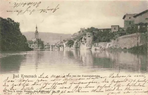 AK / Ansichtskarte BAD KREUZNACH Blick von der Eisenbahnbrueck