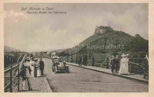 AK / Ansichtskarte Bad Muenster am Stein Ebernburg Rheinland-Pfalz Bayrische Bruecke mit Ebernburg