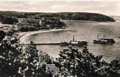 AK / Ansichtskarte Gluecksburg  Ostseebad Flensburg Schleswig-Holstein Gluecksburger Bucht Schiffsanlegestelle