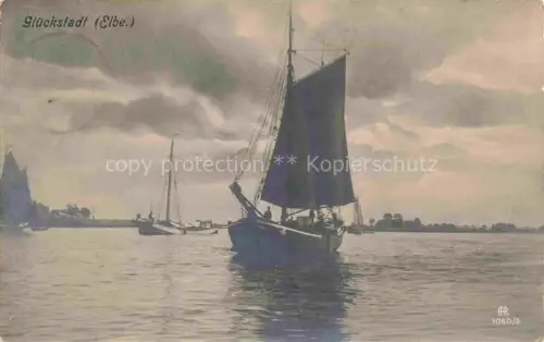 AK / Ansichtskarte Glueckstadt Steinburg Schleswig-Holstein Elbepartie Segelschiffe