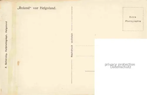 AK / Ansichtskarte HELGOLAND Insel Schleswig-Holstein Roland vor Helgoland