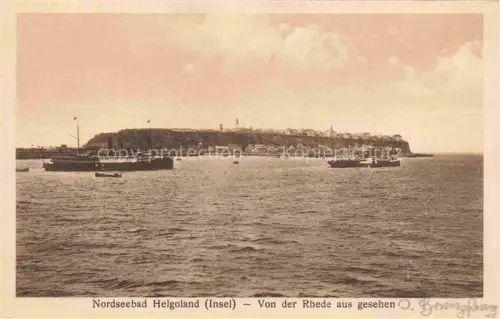 AK / Ansichtskarte HELGOLAND Insel Schleswig-Holstein Blick von der Reede