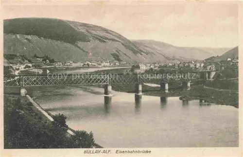 AK / Ansichtskarte Alf Bullay Mosel Panorama Eisenbahnbruecke
