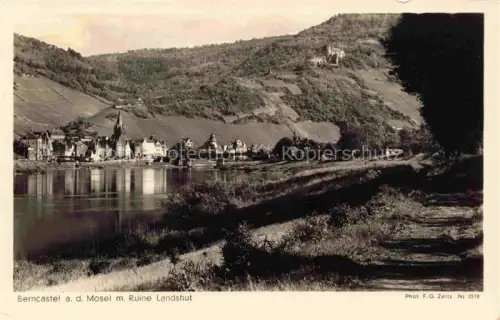 AK / Ansichtskarte Berncastel BERNKASTEL-KUES Rheinland-Pfalz Moselpartie mit Ruine Landshut