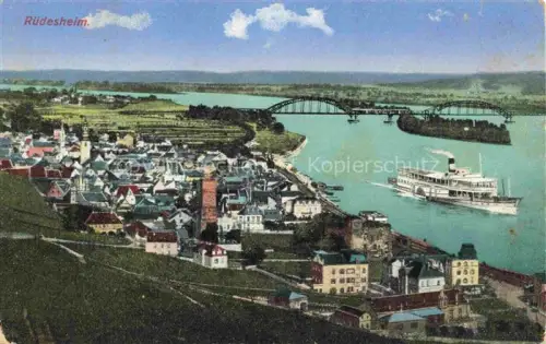 AK / Ansichtskarte RueDESHEIM am Rhein Hessen Rheinpanorama