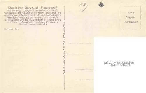 AK / Ansichtskarte KOBLENZ  Rhein Blick vom Rittersturz