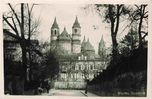 AK / Ansichtskarte WORMS Rhein Domblick