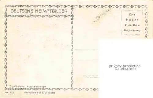 AK / Ansichtskarte Zugspitzbahn Garmisch-Partenkirchen Bayern Maschinenanlage