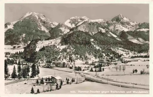 AK / Ansichtskarte Hammer Fischbachau Miesbach Bayern Stauden mit Breitenstein und Wendelstein
