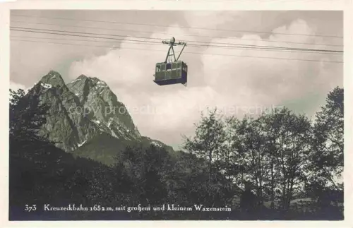 AK / Ansichtskarte Kreuzeckbahn Garmisch-Partenkirchen Bayern mit grossem und kleinem Waxenstein