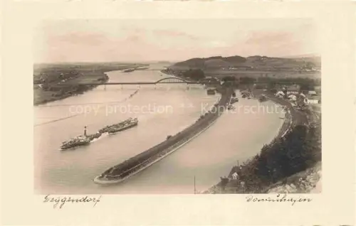 AK / Ansichtskarte Deggendorf Donau Panorama Donauhafen