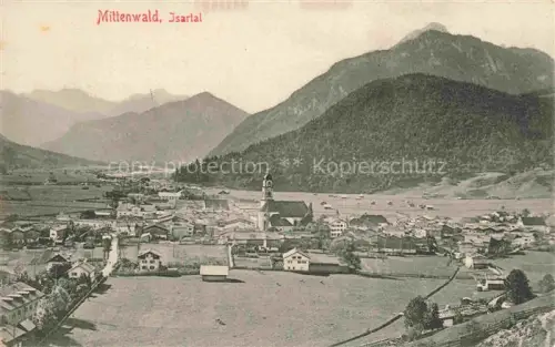 AK / Ansichtskarte MITTENWALD Bayern Isartal Panorama