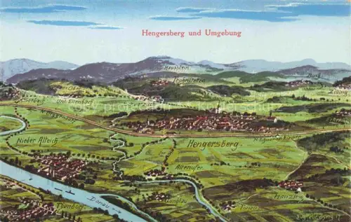 AK / Ansichtskarte Hengersberg Deggendorf Bayern Panoramakarte