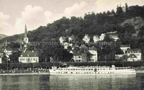 AK / Ansichtskarte Linz Rhein Rheinland-Pfalz Rheinpartie mit Ausflugsdampfer