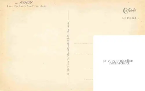 AK / Ansichtskarte Linz Rhein Rheinland-Pfalz Rheinpartie mit Ausflugsdampfer