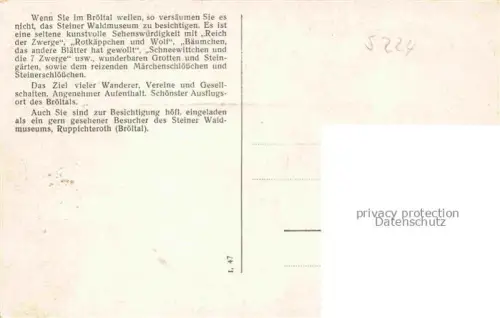 AK / Ansichtskarte Ruppichteroth Rhein-Sieg-Kreis NRW Steiner Schloesschen