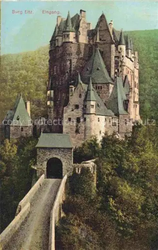 AK / Ansichtskarte Burg Eltz Wierschem Mayen-Koblenz Rheinland-Pfalz Burg Eingang