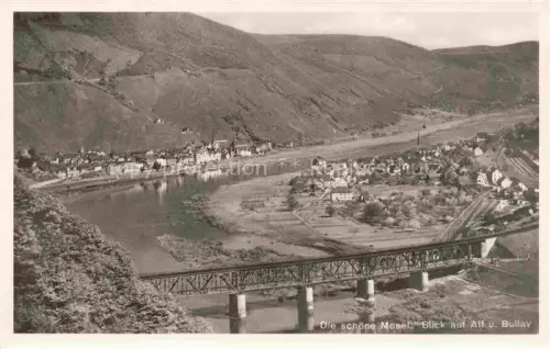 AK / Ansichtskarte Alf Bullay Mosel Panorama mit Moselbruecke