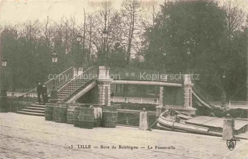 AK / Ansichtskarte LILLE 59 Nord Bois de Boulogne la passerelle