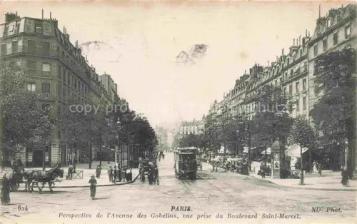 AK / Ansichtskarte PARIS 75 Avenue des Gobelins vue prise du Boulevard Saint-Marcel Tram