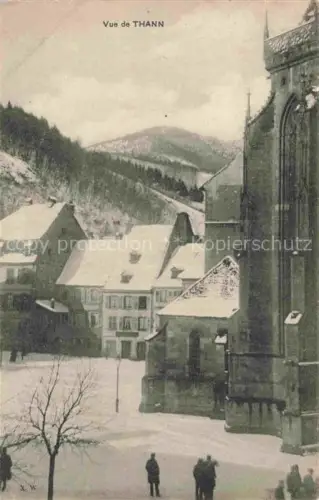 AK / Ansichtskarte Thann  ALsace 68 Haut-Rhin Place et la Cathédrale