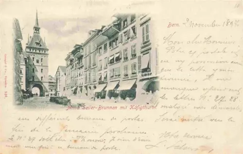 AK / Ansichtskarte BERN BE Seiler-Brunnen mit Kaefigturm
