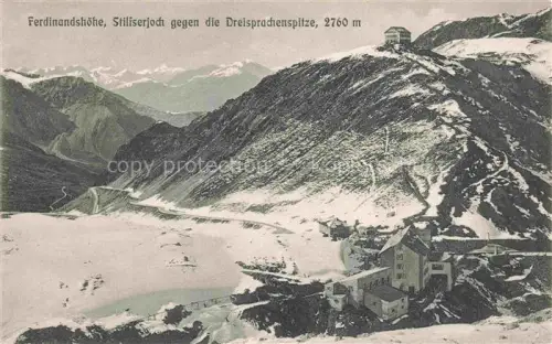 AK / Ansichtskarte Ferdinandshoehe 2760m Stilfser Joch Trentino IT Stilfserjoch Dreisprachenspitze 