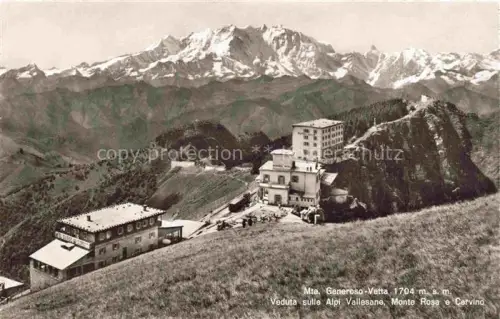 AK / Ansichtskarte Generoso Monte-Generoso 1704m Lugano TI Vallesane Monte Rose Cervino 