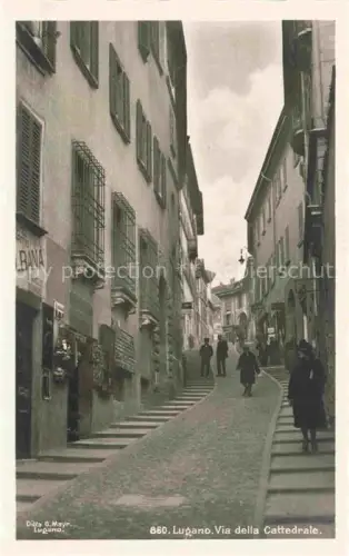AK / Ansichtskarte LUGANO Lago di Lugano TI Via della Cattedrale 