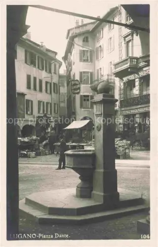 AK / Ansichtskarte LUGANO Lago di Lugano TI Piazza Dante 