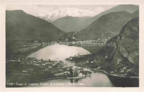 AK / Ansichtskarte Lago di LUGANO TI Stretto di Lavena Ponte Tresa 