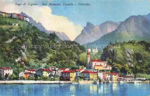 AK / Ansichtskarte Lago di LUGANO TI San Mamette Castello Valsolda 