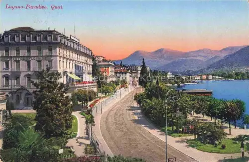 AK / Ansichtskarte LUGANO Lago di Lugano TI Paradiso Quai 