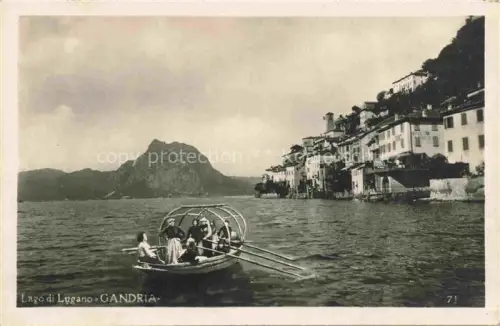AK / Ansichtskarte Gandria Lago di Lugano Schweiz Boot 