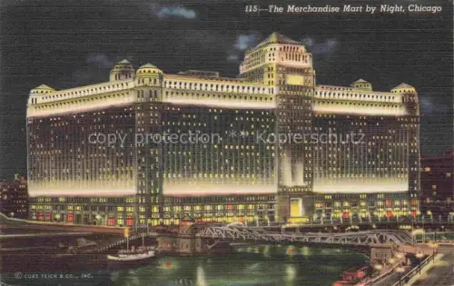 AK / Ansichtskarte CHICAGO  Illinois USA The Merchandise Mark by Night