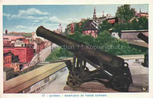 AK / Ansichtskarte QUEBEC-City Canada Remparts et Vieux Canons