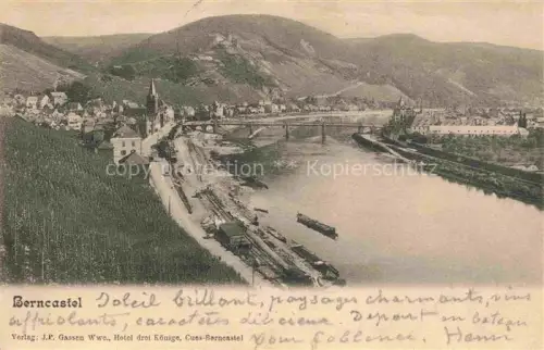 AK / Ansichtskarte Berncastel BERNKASTEL-KUES Rheinland-Pfalz Panorama Moselpartie