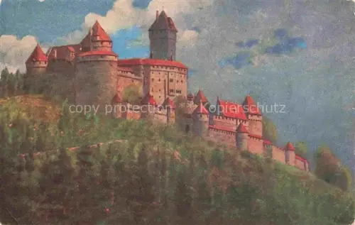 AK / Ansichtskarte Haut-Koenigsbourg Hohkoenigsburg Orschwiller 67 Bas-Rhin Le Château Kuenstlerkarte No. 10