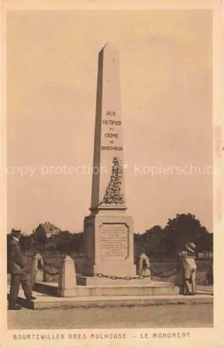AK / Ansichtskarte Bourtzwiller Burtzweiler Mulhouse Muehlhausen 68 Haut-Rhin Monument aux Morts Kriegerdenkmal