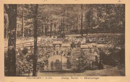 AK / Ansichtskarte Muelhausen Elsass Zoologischer Garten Baerenzwinger