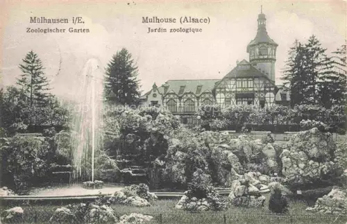 AK / Ansichtskarte Muelhausen Elsass Zoologischer Garten Fontaene