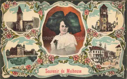 AK / Ansichtskarte MULHOUSE Muehlhausen 68 Haut-Rhin Souvenir de la ville vues d'ensemble Costumes