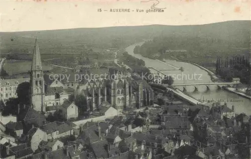 AK / Ansichtskarte Auxerre 89 Yonne Vue générale aérienne Eglise Pont