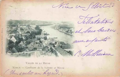 AK / Ansichtskarte NAMUR-sur-Meuse Belgie Panorama Vallée de la Meuse Confluent de la Sambre et Meuse vue aérienne
